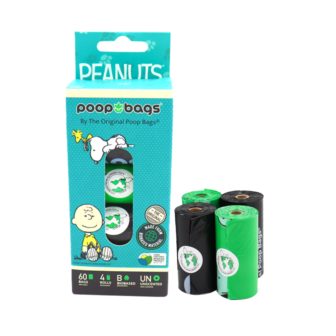Snoopy The Original Poop Bags 60 Count Refills
