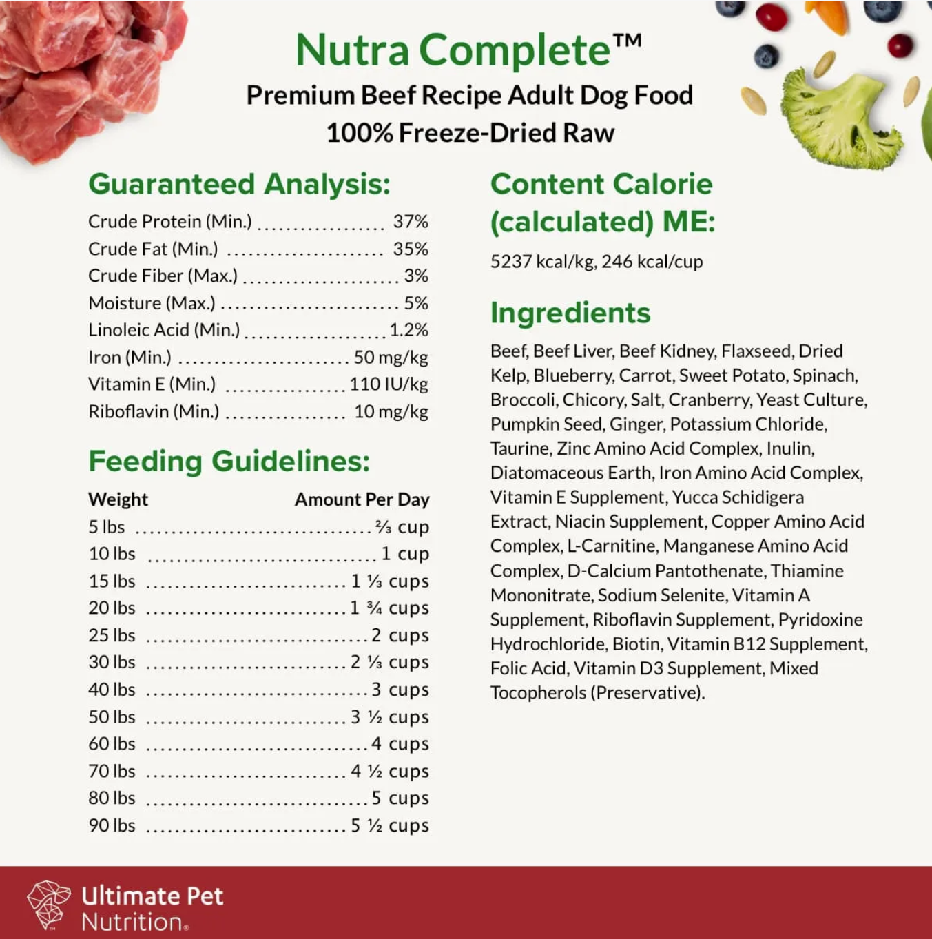 Ultimate Pet Nutrition Nutra Complete Beef 48oz