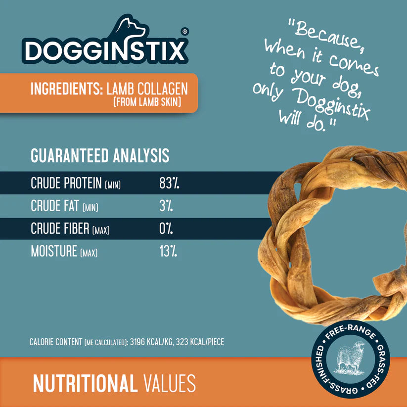 DogginStix Lamb Collagen Braided Ring