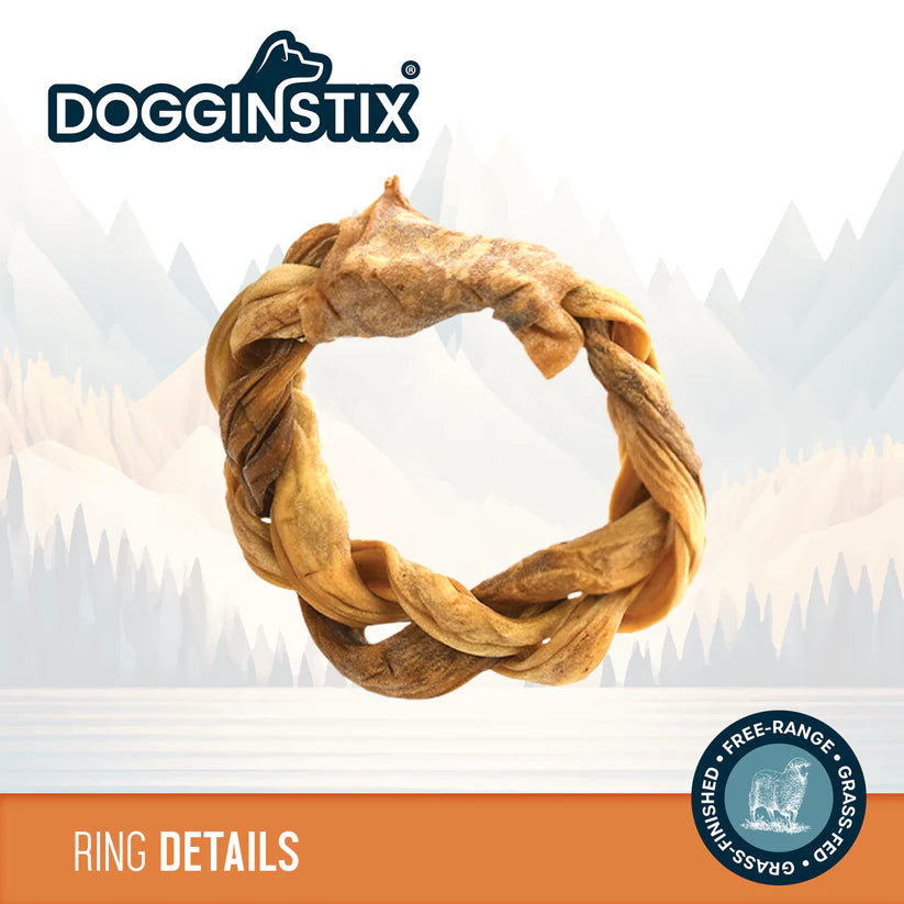 DogginStix Lamb Collagen Braided Ring