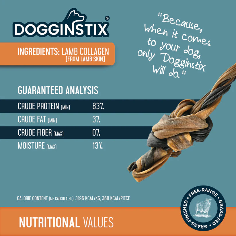 DogginStix Lamb Collagen Double Knot