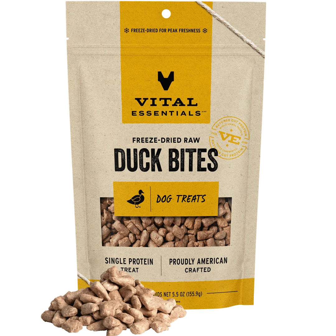 VITAL Essentials Duck Bites Dog Treats 2.0oz
