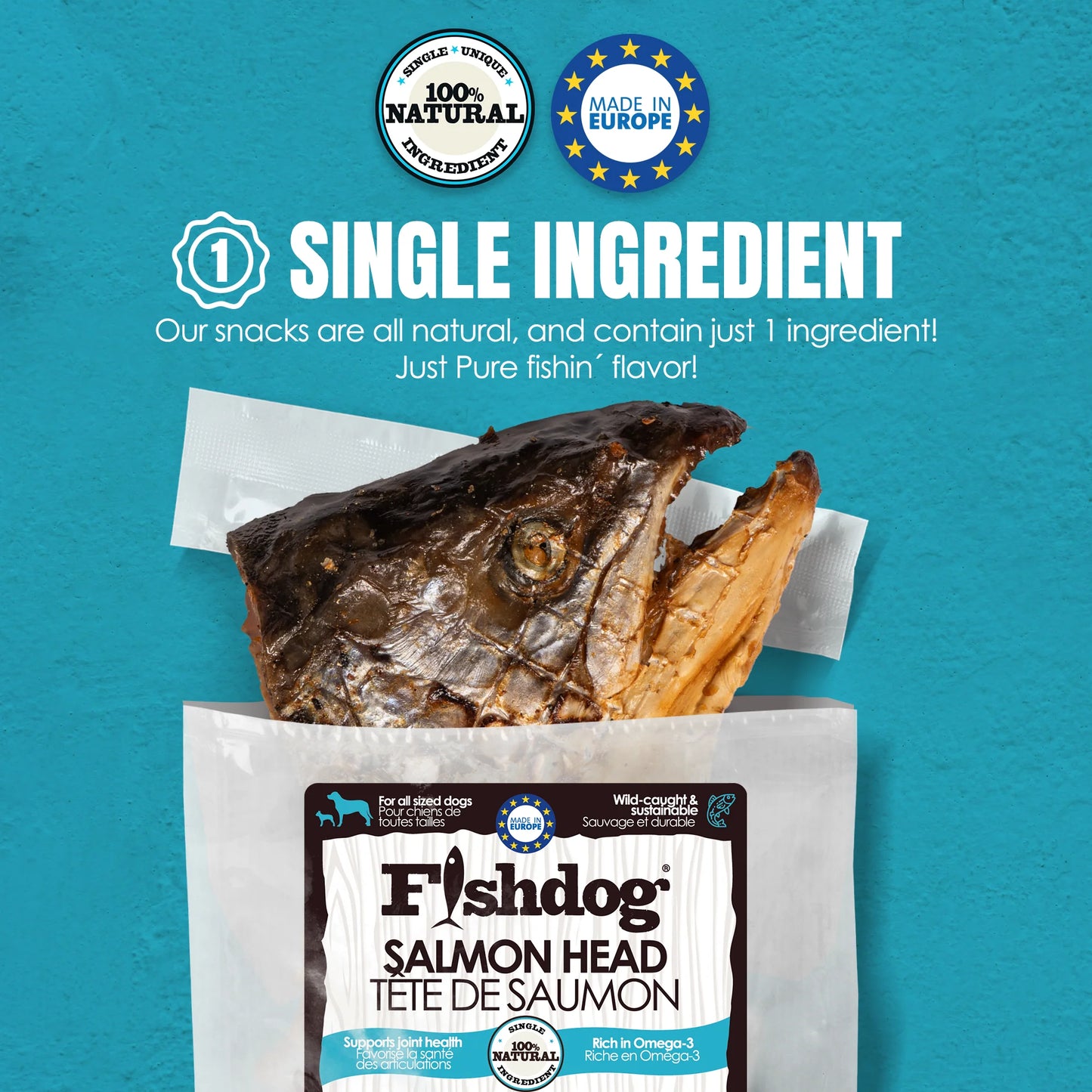 Palz & Co Fishdog Salmon Head (halves) - 4.5 oz