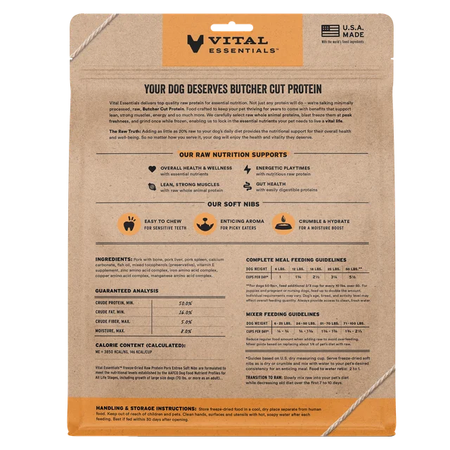 Vital Essentials Pork Entree Soft Nibs 14oz