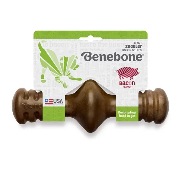 Benebone Zaggler Chew Toy - Bacon SMLG