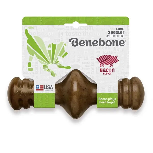 Benebone Zaggler Chew Toy - Bacon SMLG