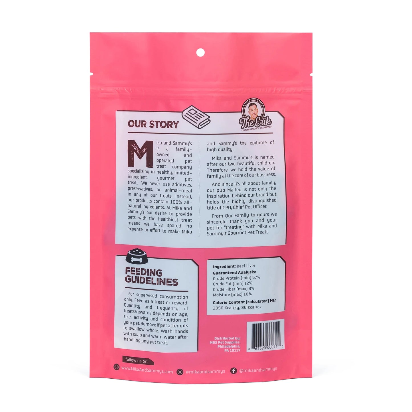 Mika & Sammy's Beef Liver Treats 5oz