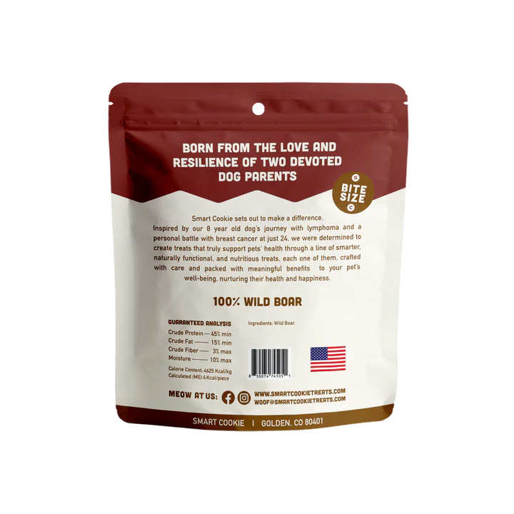 Smart Cookie Wild Boar Jerky Cat Treats 2oz
