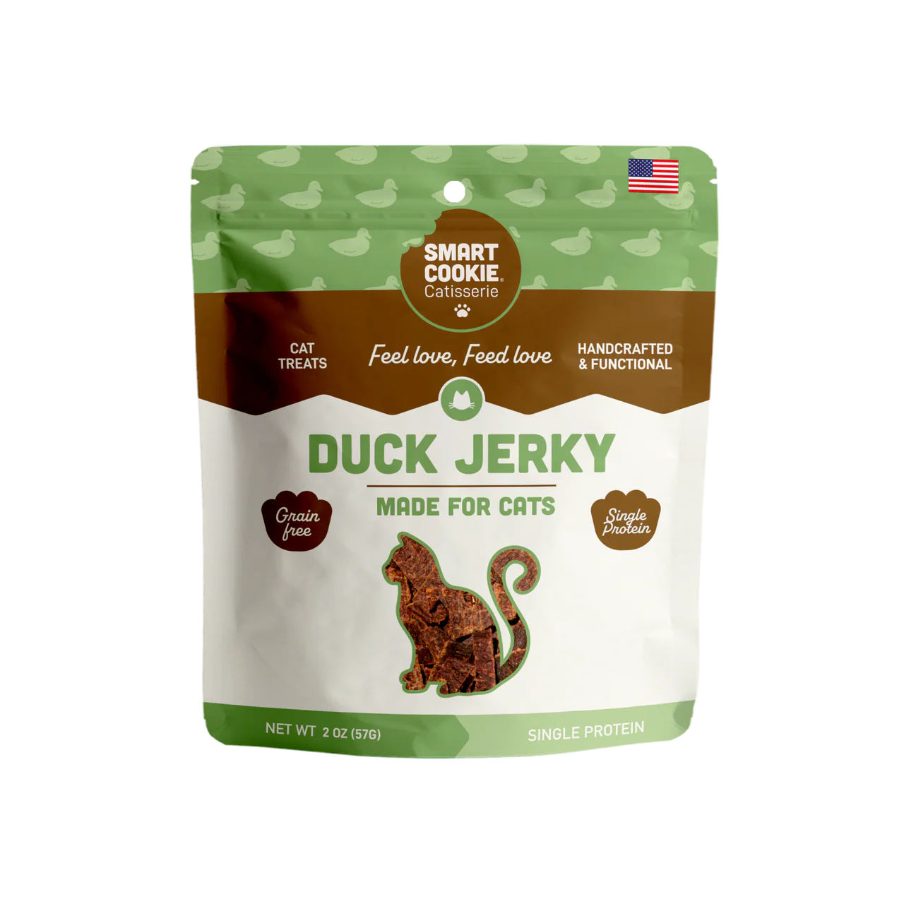 Smart Cookie Duck Jerky Cat Treats 2oz