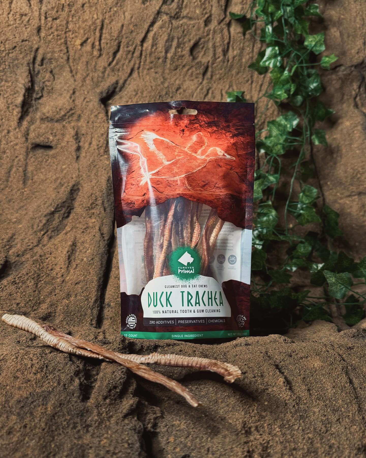 Furever Fierce Dehydrated Duck Trachea - 1.6oz