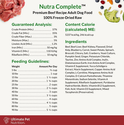 Ultimate Pet Nutrition Nutra Complete Beef 48oz