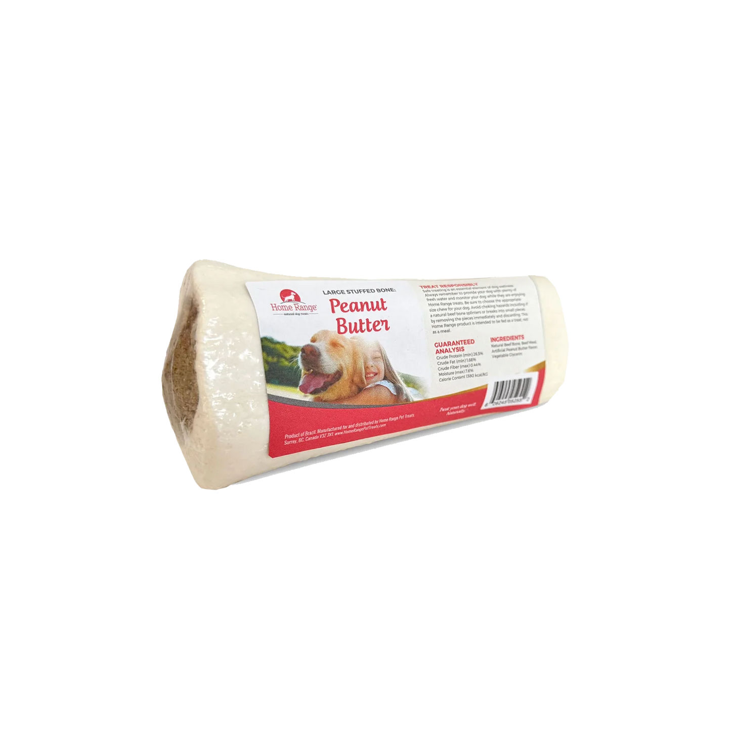 Home Range Stuffed Bone - Large Peanut Butter