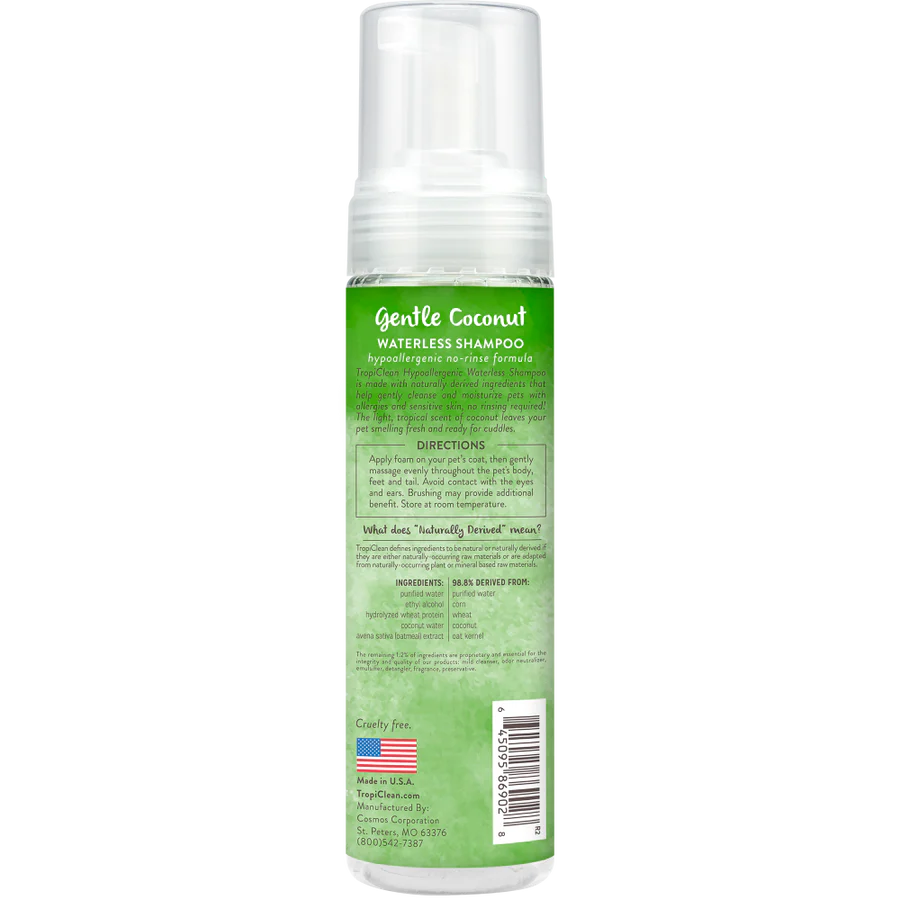 TropiClean Waterless Shampoo Coconut 7.4oz