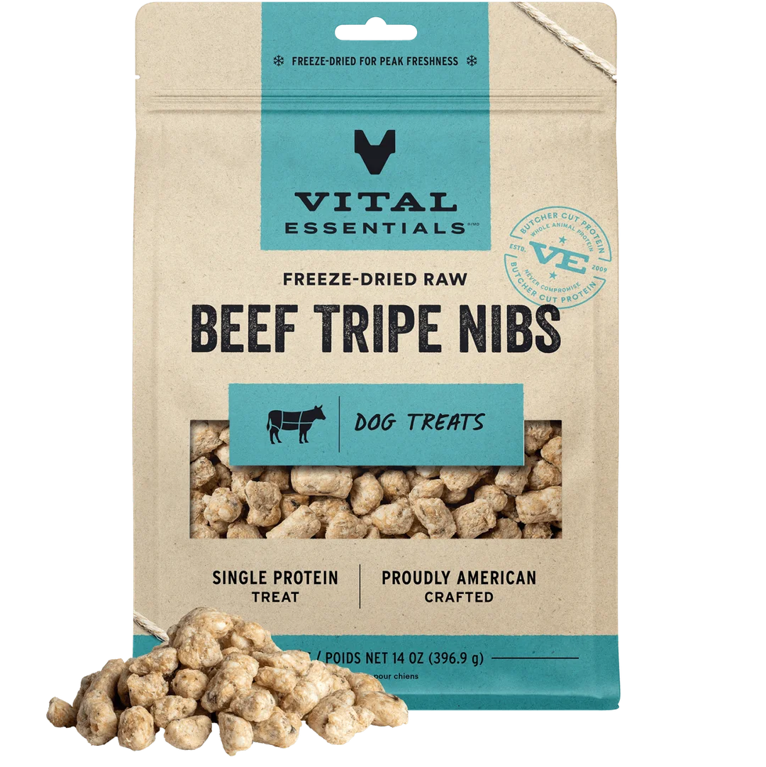 Vital Essentials Beef Tripe Freeze Dried Dog Treats 14oz