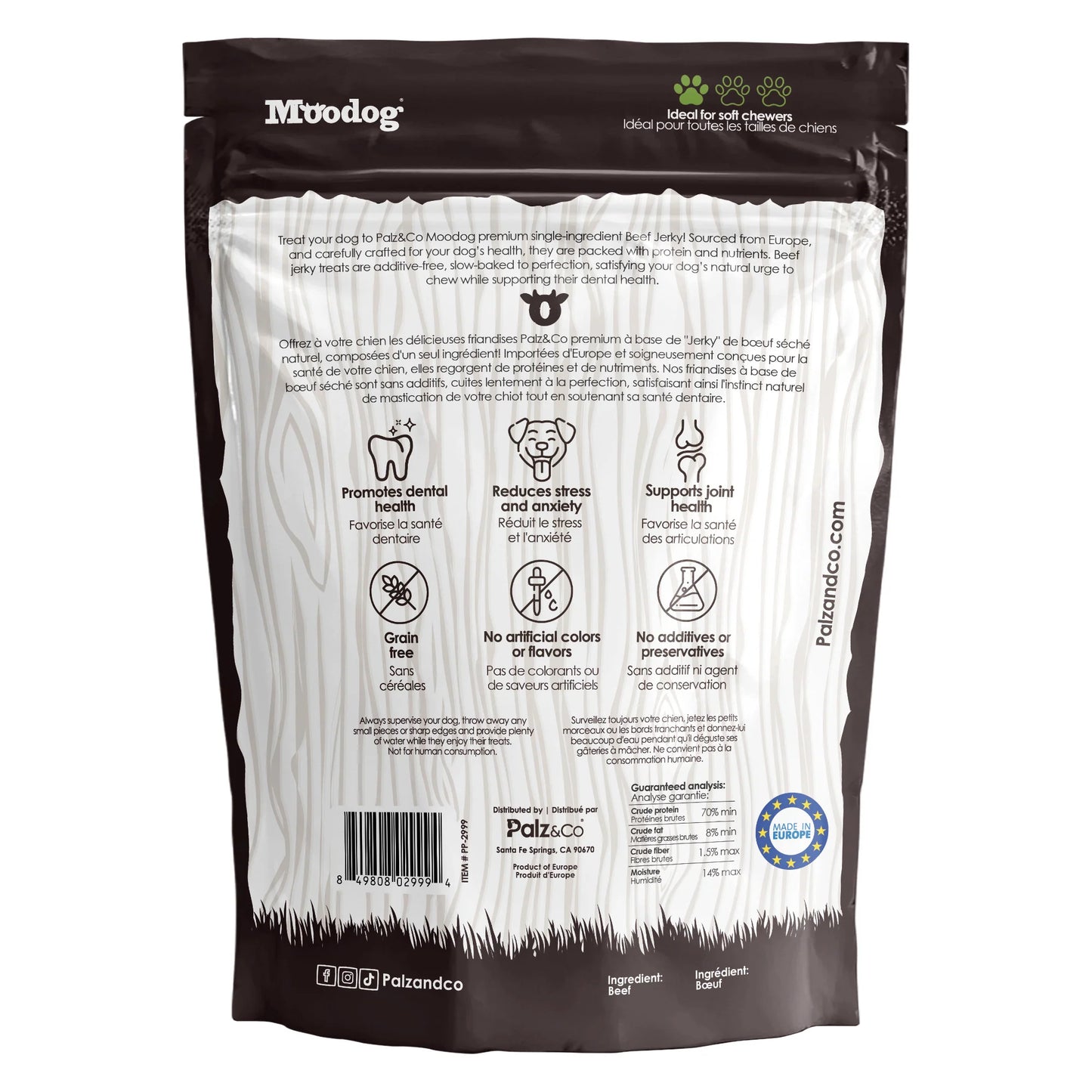 Palz & Co Moodog Beef Jerky 10 Pack