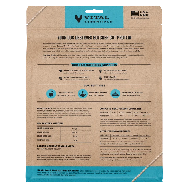 Vital Essentials Beef & Salmon Entree Soft Nibs 14oz