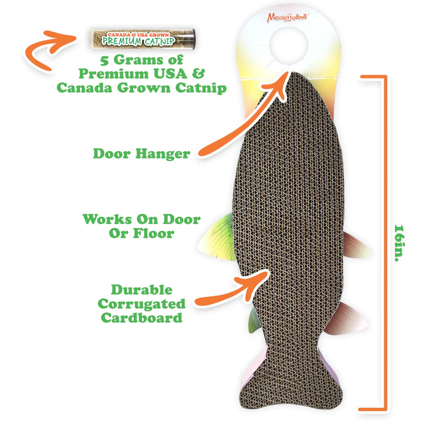 Meowijuana Rainbow Trout Cat Scratcher Toy