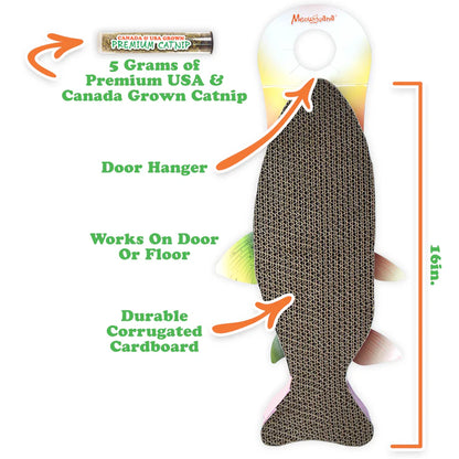 Meowijuana Rainbow Trout Cat Scratcher Toy
