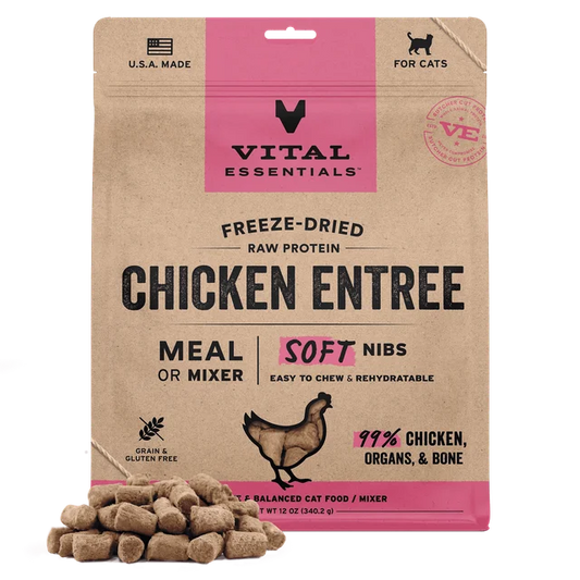 Vital Essentials Chicken Cat Entree Soft Nibs 12oz