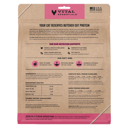 Vital Essentials Chicken Cat Entree Soft Nibs 12oz
