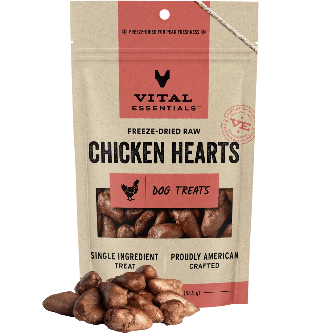 VITAL Essentials Chicken Heart Dog Treats