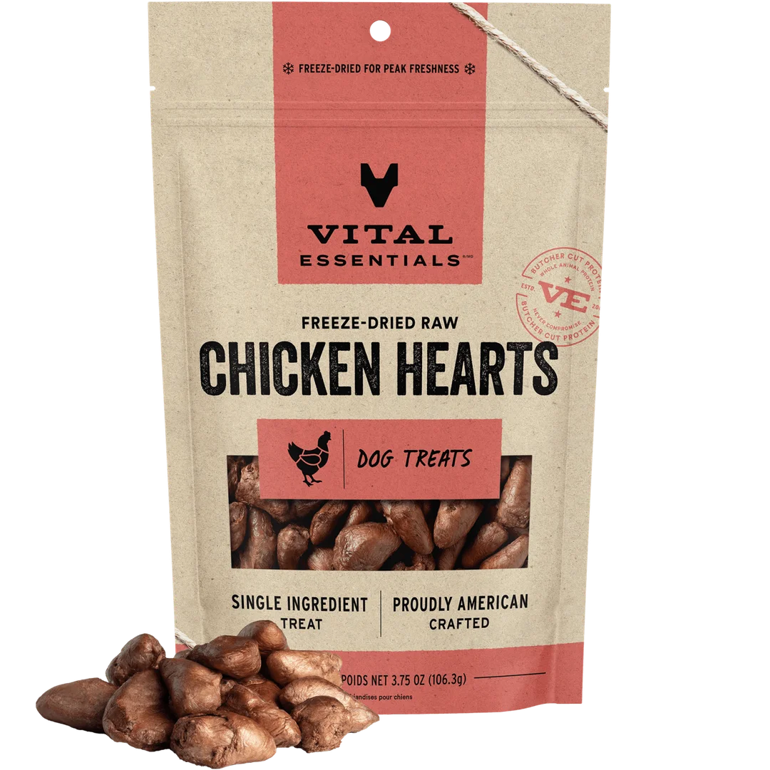 VITAL Essentials Chicken Heart Dog Treats