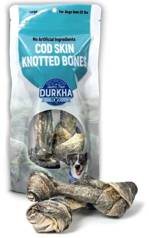 Durkha Cod Skin Knotted Bone Large 2.5oz