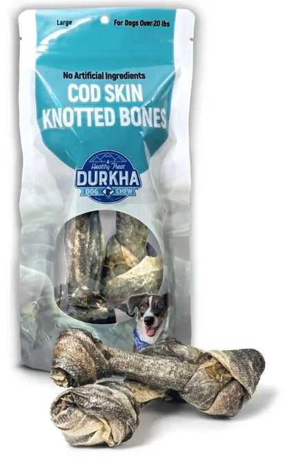 Durkha Cod Skin Knotted Bone Large 2.5oz
