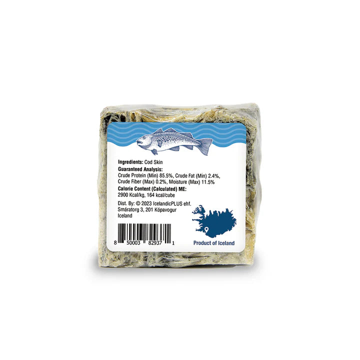 icelandic+ Plus Large Cod Skin 2" Cube Dog Treat