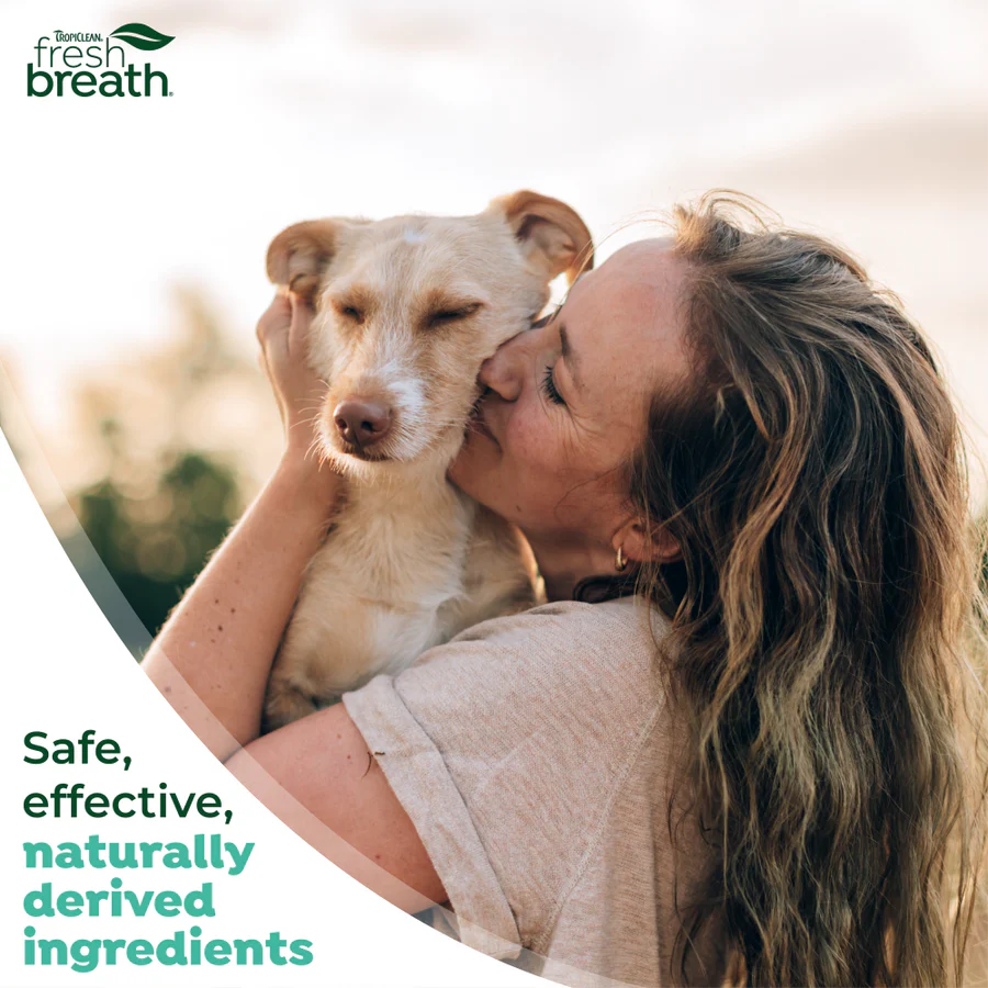 TropiClean Fresh Breath Finger Dental Wipes for Pets