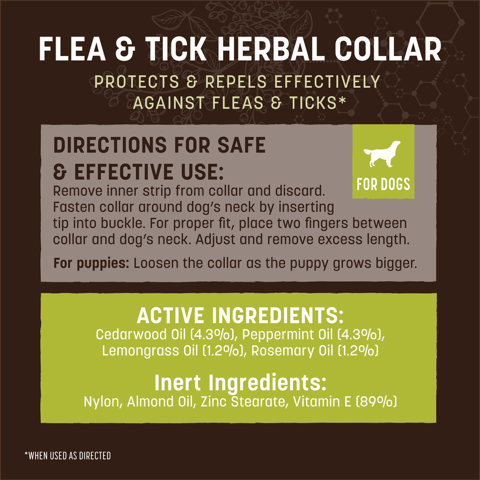 Earth Animal Dog Flea & Tick Collars S, M, L