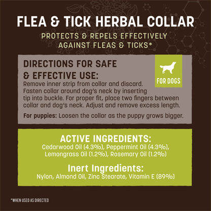 Earth Animal Dog Flea & Tick Collars S, M, L