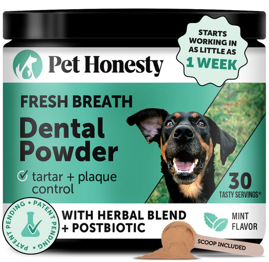 Pet Honesty Fresh Breath Dental Powder for Dogs (30 servings)