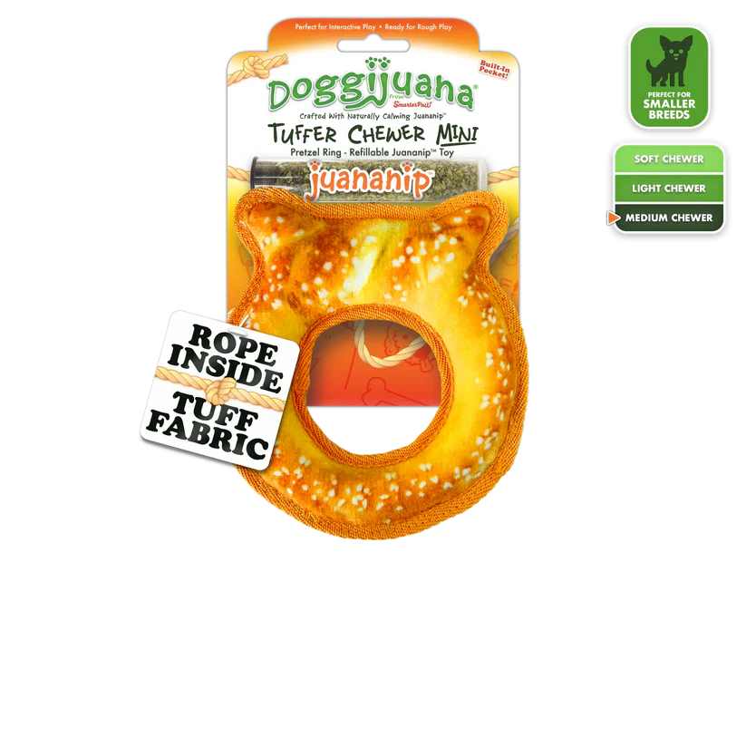 Doggijuana Pretzel Ring Mini Chewer Toy