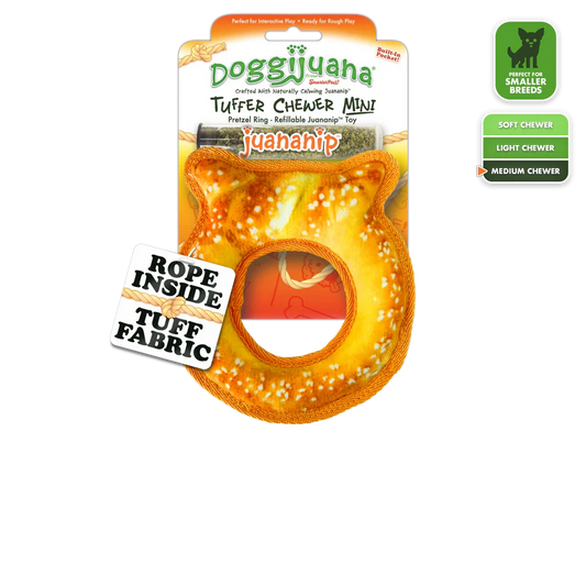 Doggijuana Pretzel Ring Mini Chewer Toy
