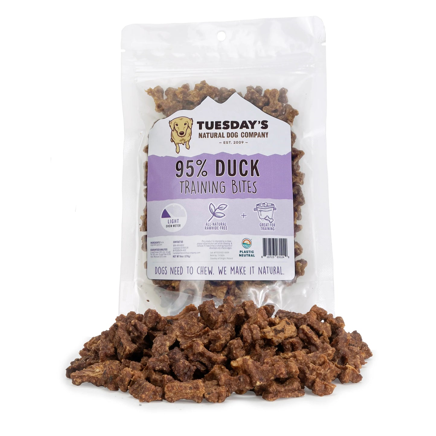 Tuesday's 95% Duck Training Bites - 6 oz