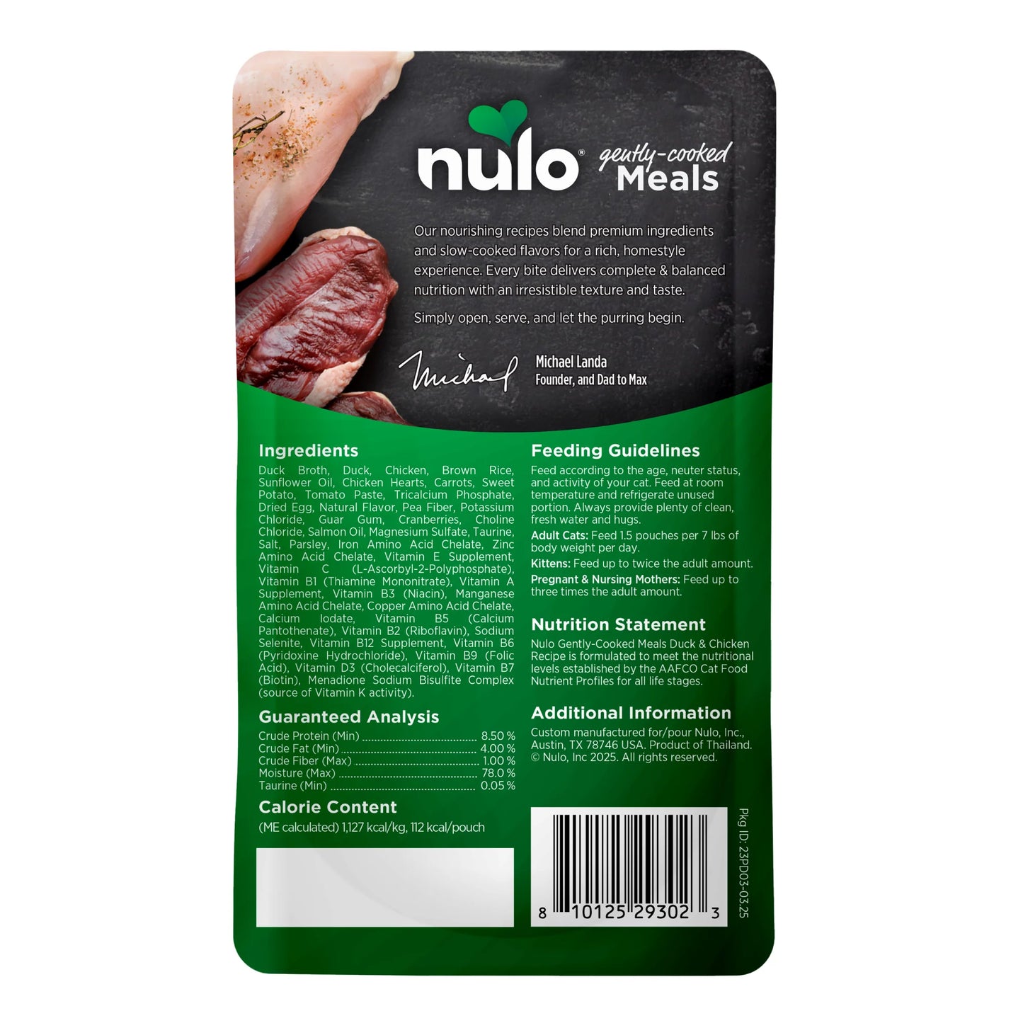 Nulo Gently Cooked Cat Meals Duck & Chicken Recipe