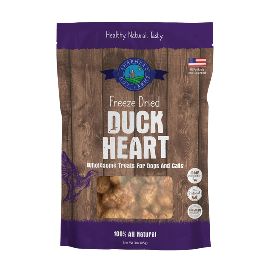 Shepherd Boy Farms FD Duck Heart Treats 3oz