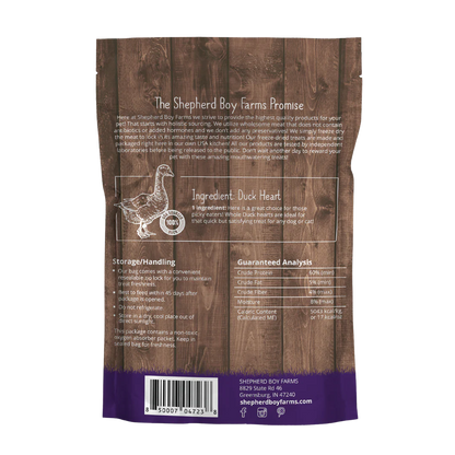 Shepherd Boy Farms FD Duck Heart Treats 3oz