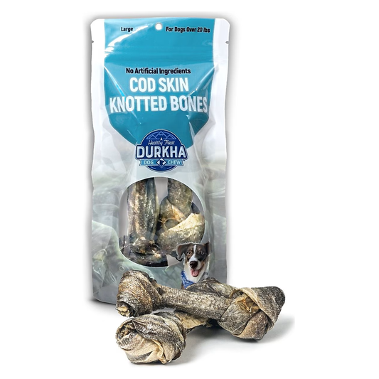 Durkha Cod Skin Knotted Bones 2.8oz