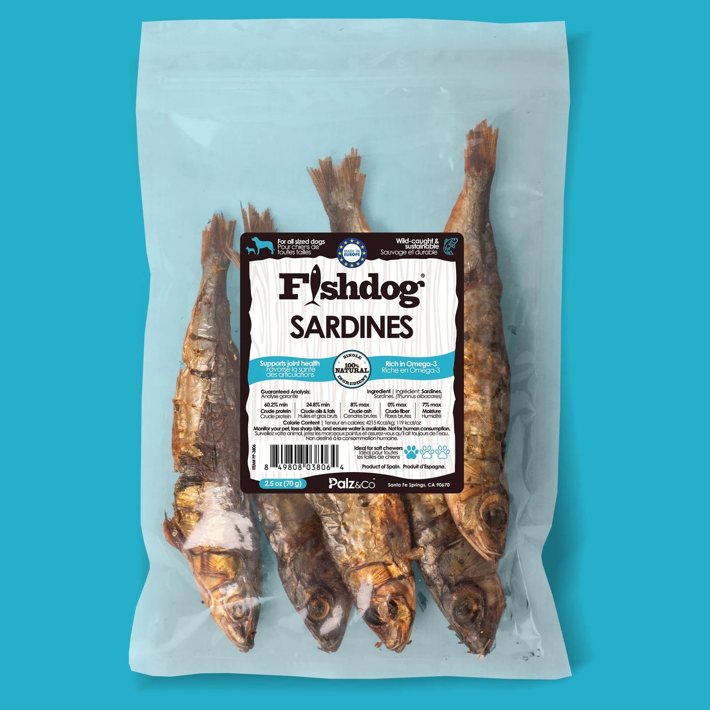 Palz & Co Fishdog Sardines - 2.5 oz