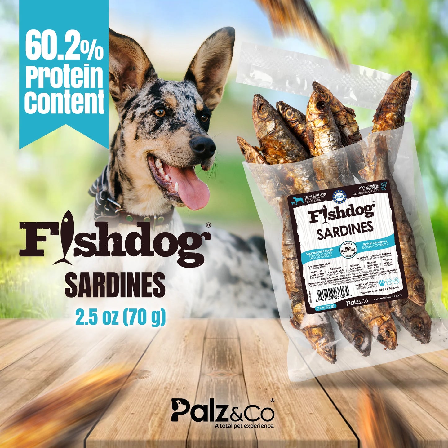 Palz & Co Fishdog Sardines - 2.5 oz