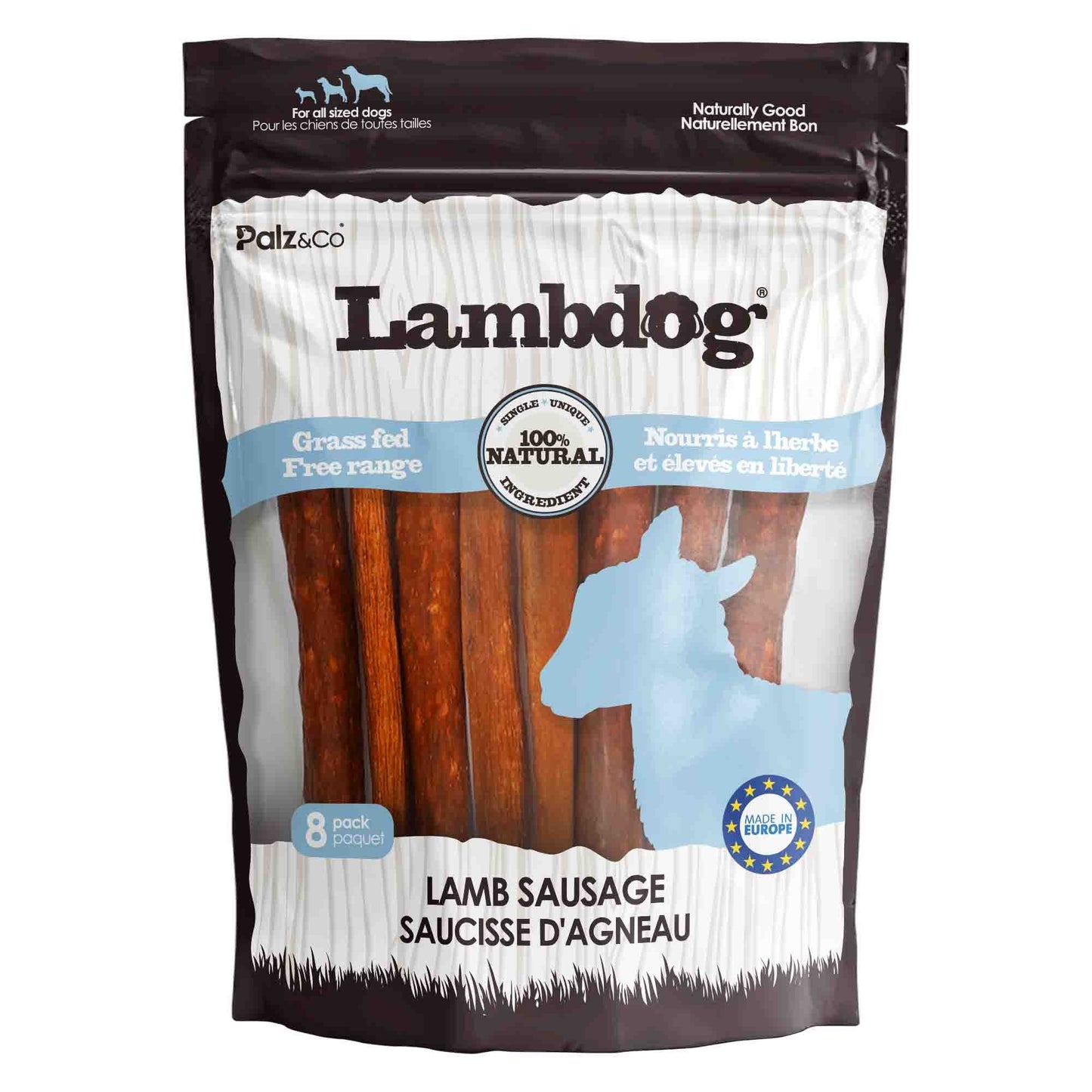Palz & Co LambDog Lamb Sausage 8 Pack