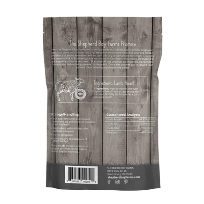 Shepherd Boy Farms FD Lamb Hearts Treats 3oz