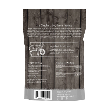 Shepherd Boy Farms FD Lamb Liver Treats 3oz or 8oz