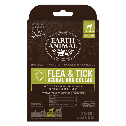 Earth Animal Dog Flea & Tick Collars S, M, L