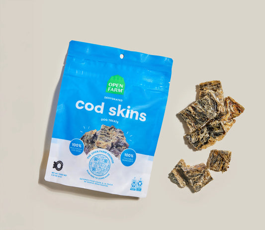 Open Farm Dehydrated Cod Skins Dog Treats 2.25oz