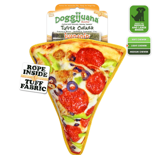 Doggijuana Pizza Tuffer Chewer Toy