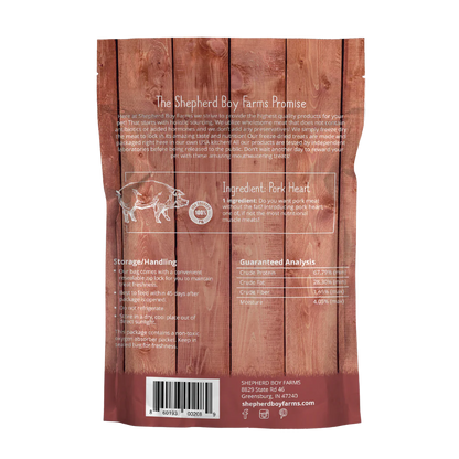 Shepherd Boy Farms FD Pork Hearts Treats 3oz