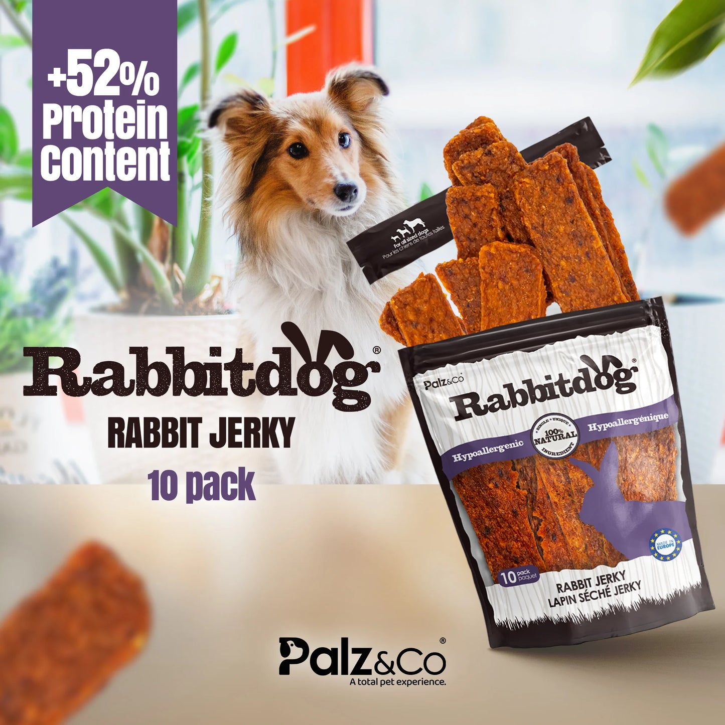 Palz & Co RabbitDog Rabbit Jerky 10 Pack